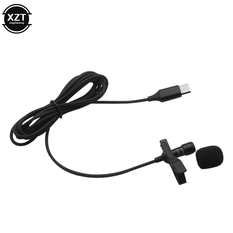 Микрофон USB Type C с разъемом типа конденсаторный мини микрофон на клипсе для