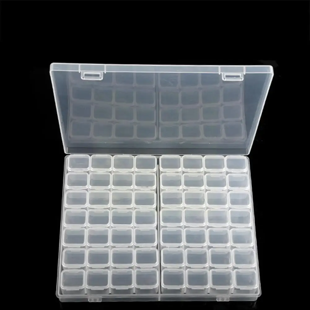 Регулируемый пластиковый ящик для хранения с 56 отделениями коробка ювелирных