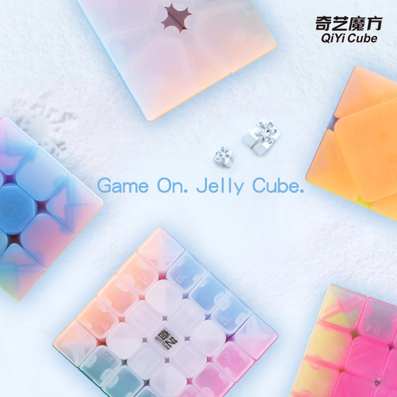 Горячая QIYI Jelly Cube 2X2x2 Cool 3x3x3 Magico speed 4x4x4 Toy обучающий для красочных Cubo Puzzle Neo детей |