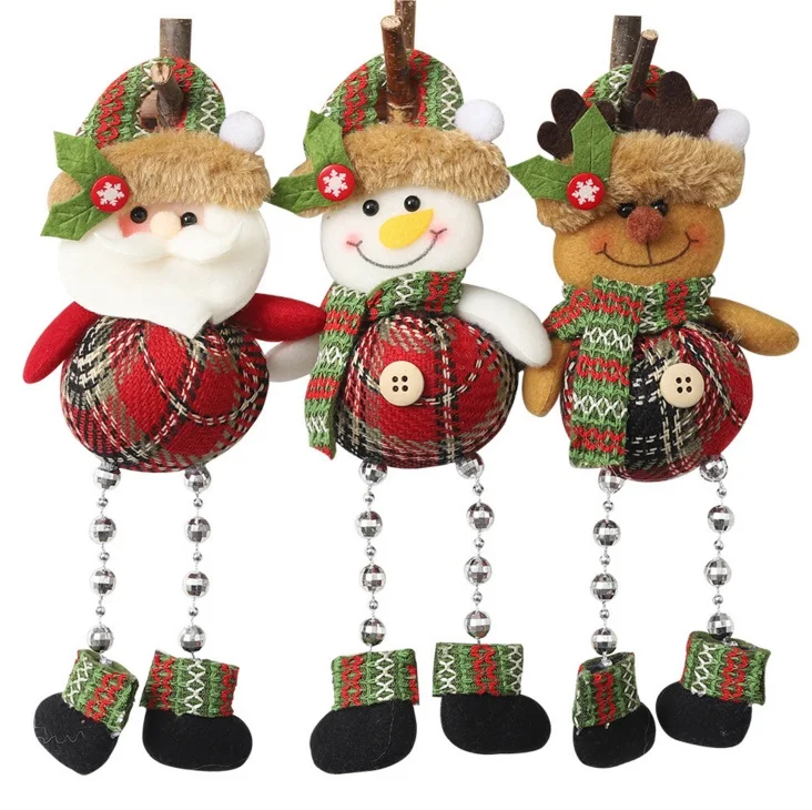 

Christmas Dolls Tree Decor New Year 2022 Ornament Reindeer Snowman Santa Claus Standing Doll Decoration Merry Christma Navidad