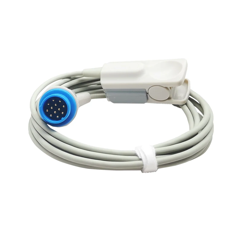 

Reusable Adult Clip SpO2 Sensor 12 Pin for Kontron Patient Monitor SpO2 Probe Finger Clip Sensor
