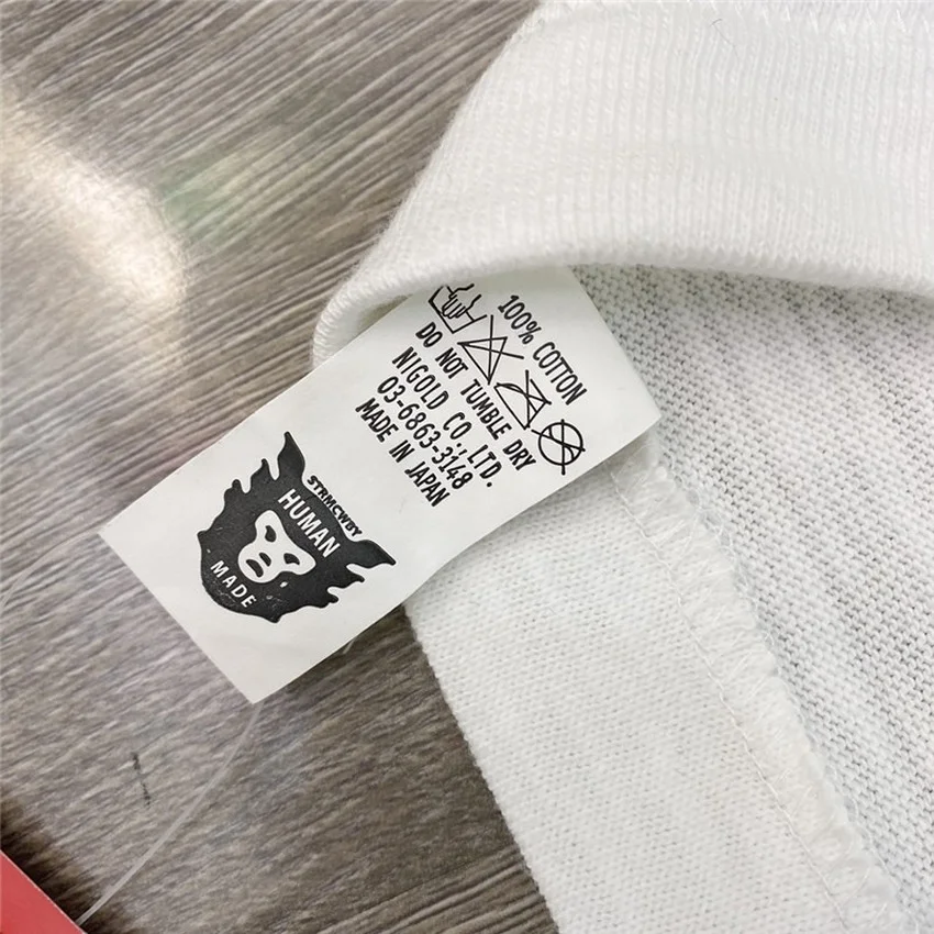 

Summer Style Duck Pattern Human Made T shirt Men Women T-shirts Slub Cotton Top Tee clothing clothing