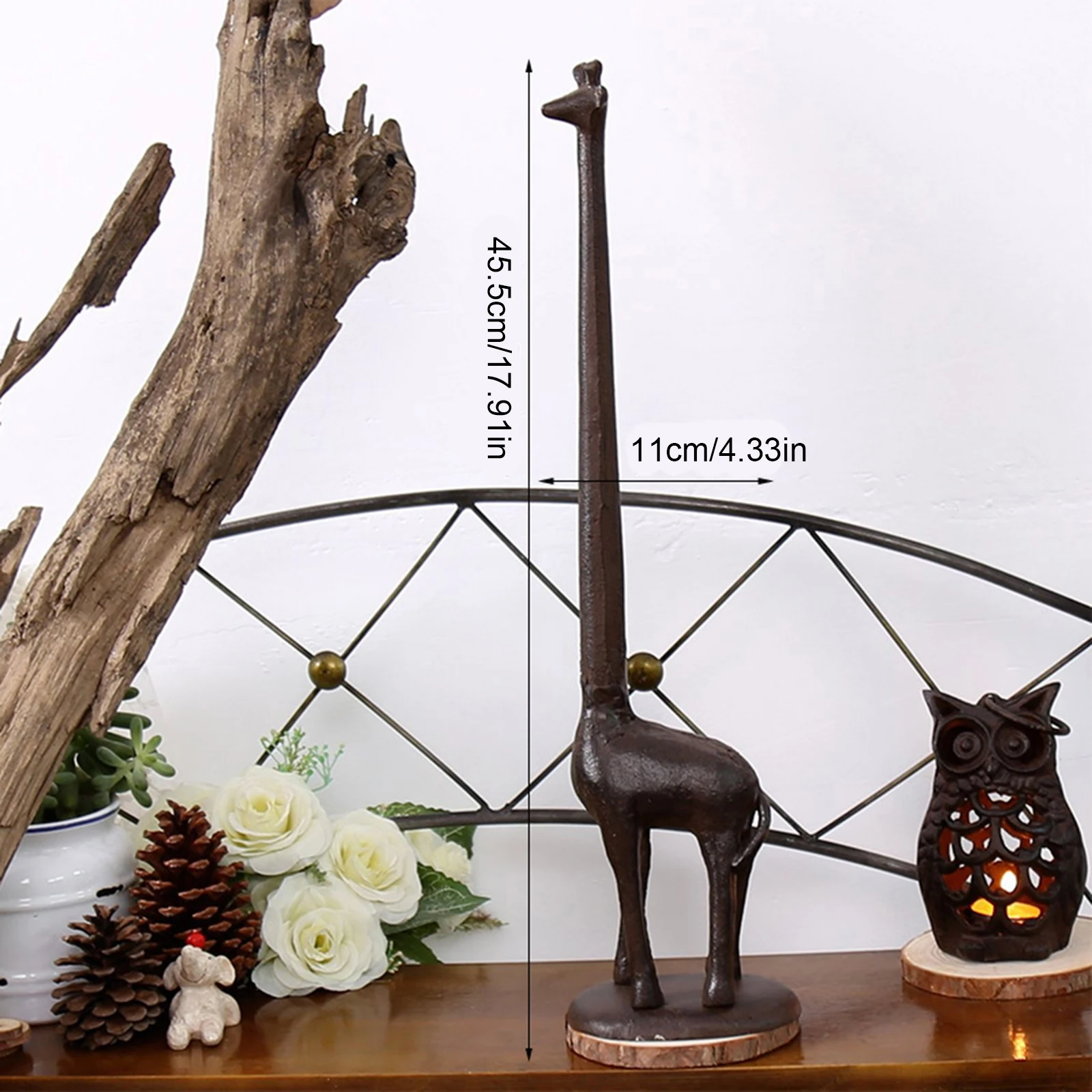 

Giraffe Paper Holder Tissue Storage Rack For Bathroom Toilet Decorative Ornaments Home Decoration Gifts European-style Cast Iron