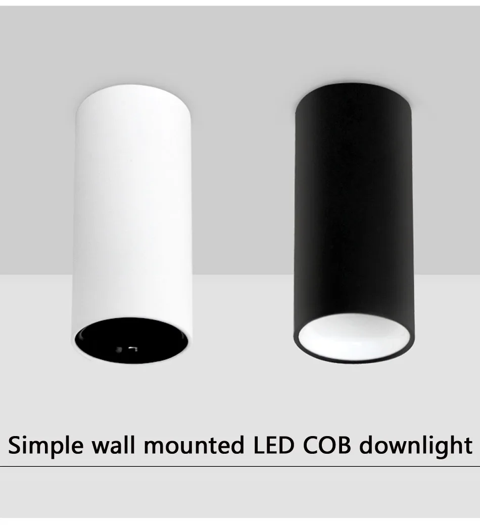 LED COB Downlights Surface Mounted 3W 5W 7W 10W Mounted Ceiling Lamps Spot Light 110V 220V hall living room Background wall