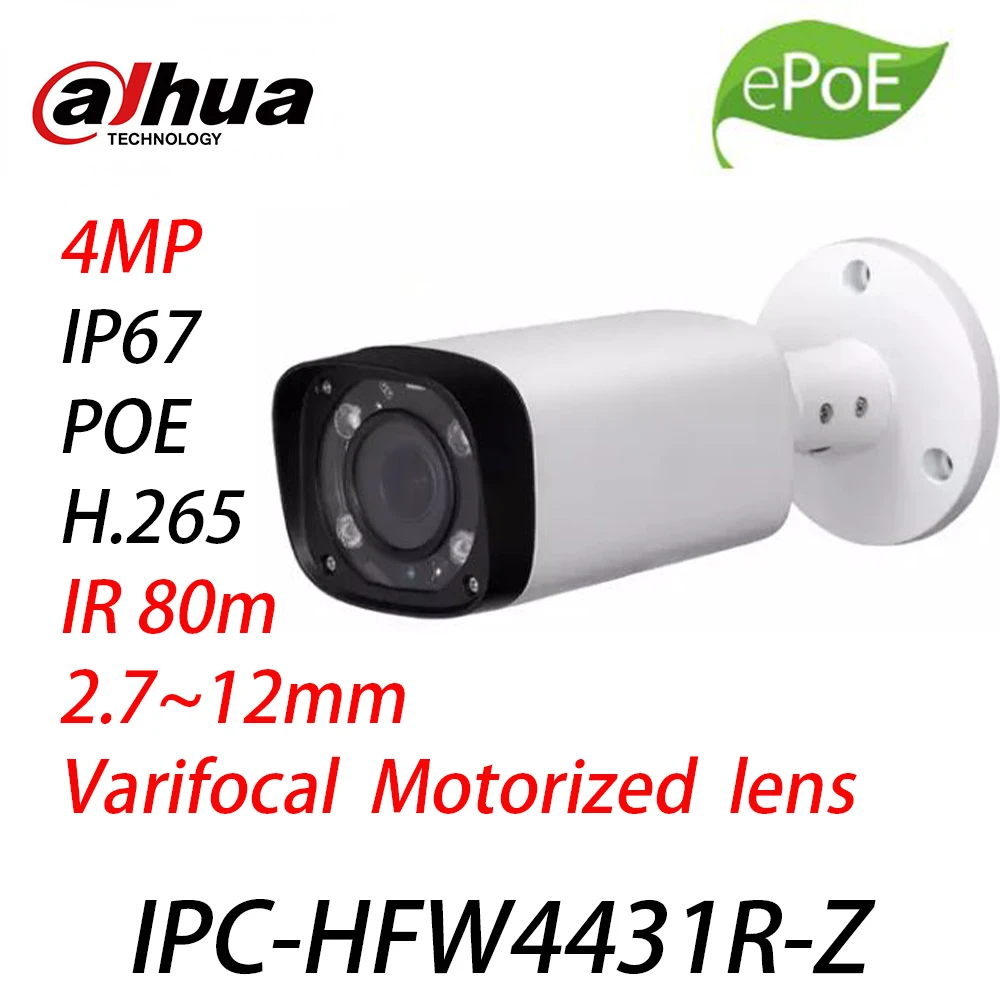 Dahua IPC-HFW4431R-Z 2 7 мм ~ 12 варифокальный Моторизованный объектив 4MP HD Zoom IR 80m IP67 WDR Onvif ip