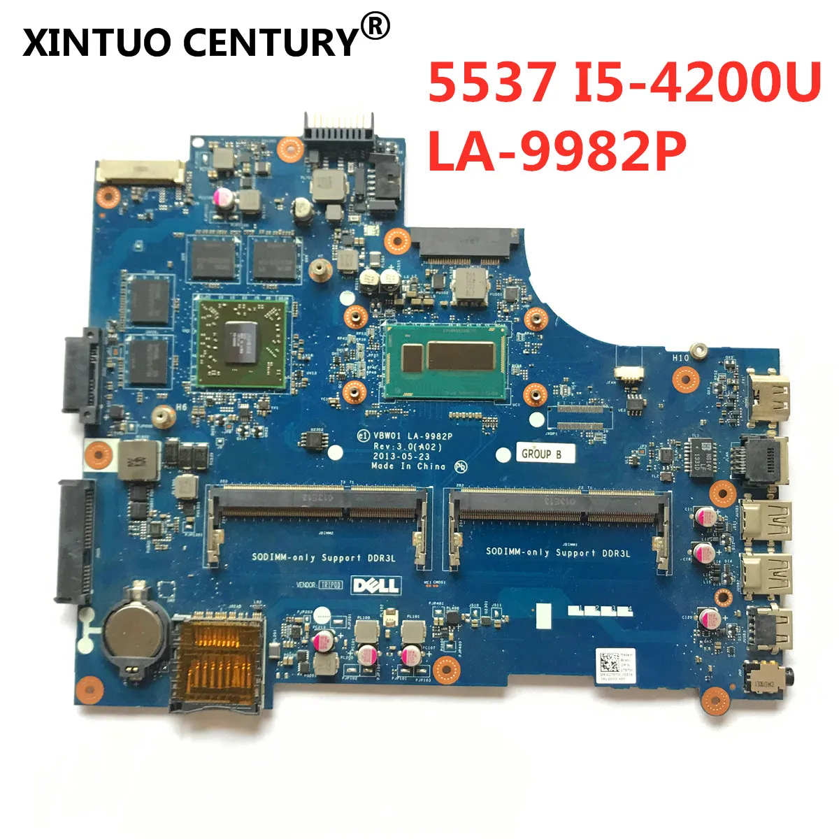 

LA-9982P Laptop motherboard for Dell Inspiron 15R-5537 3537 original mainboard I5-4200U 2GB graphics card 100% Test OK