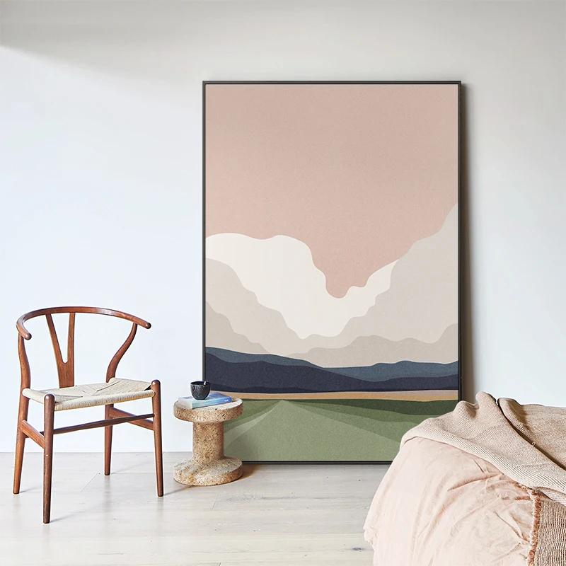 Beste Grote Nordic Canvas Schilderijen Abstract Art Kleuren Poster Esthetische Decor Baby Kwaliteit Moderne Cuadros Moderne Home Decor BY50PA