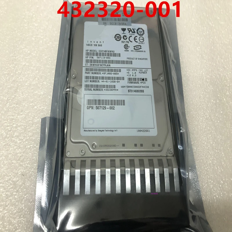 

Original New HDD For HP 146GB 2.5" SAS 6 Gb/s 32MB 10000RPM For Internal HDD For Server HDD For 431958-B21 432320-001