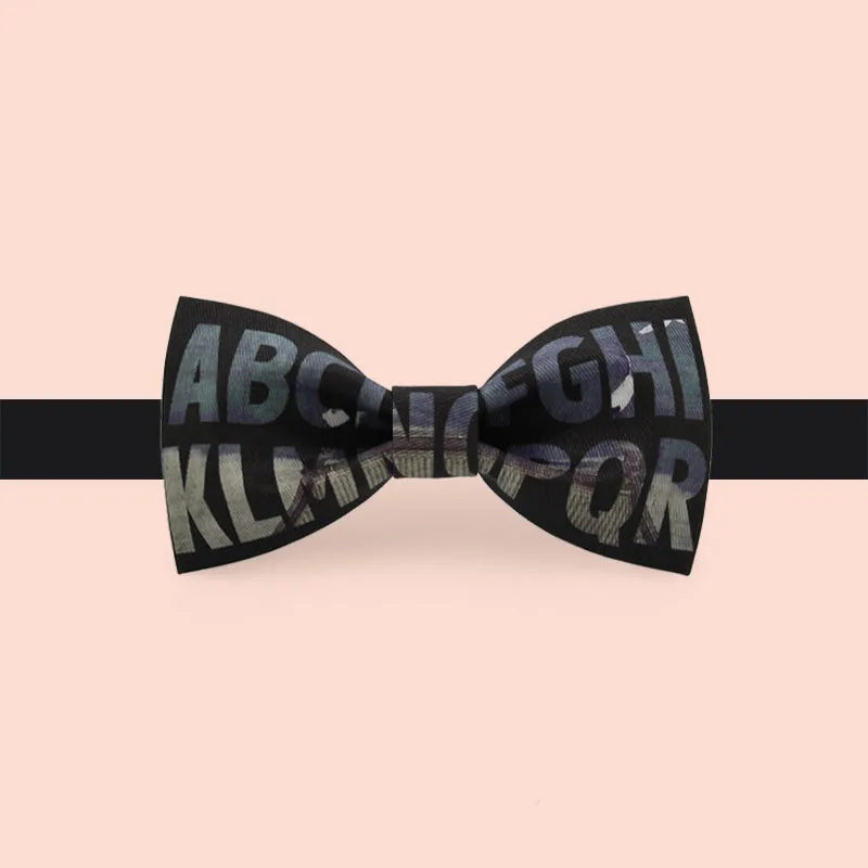 

Free shipping new men's male printed groom groomsman presided banquet wedding Bow tie Bow tie formal dress bow tie letter