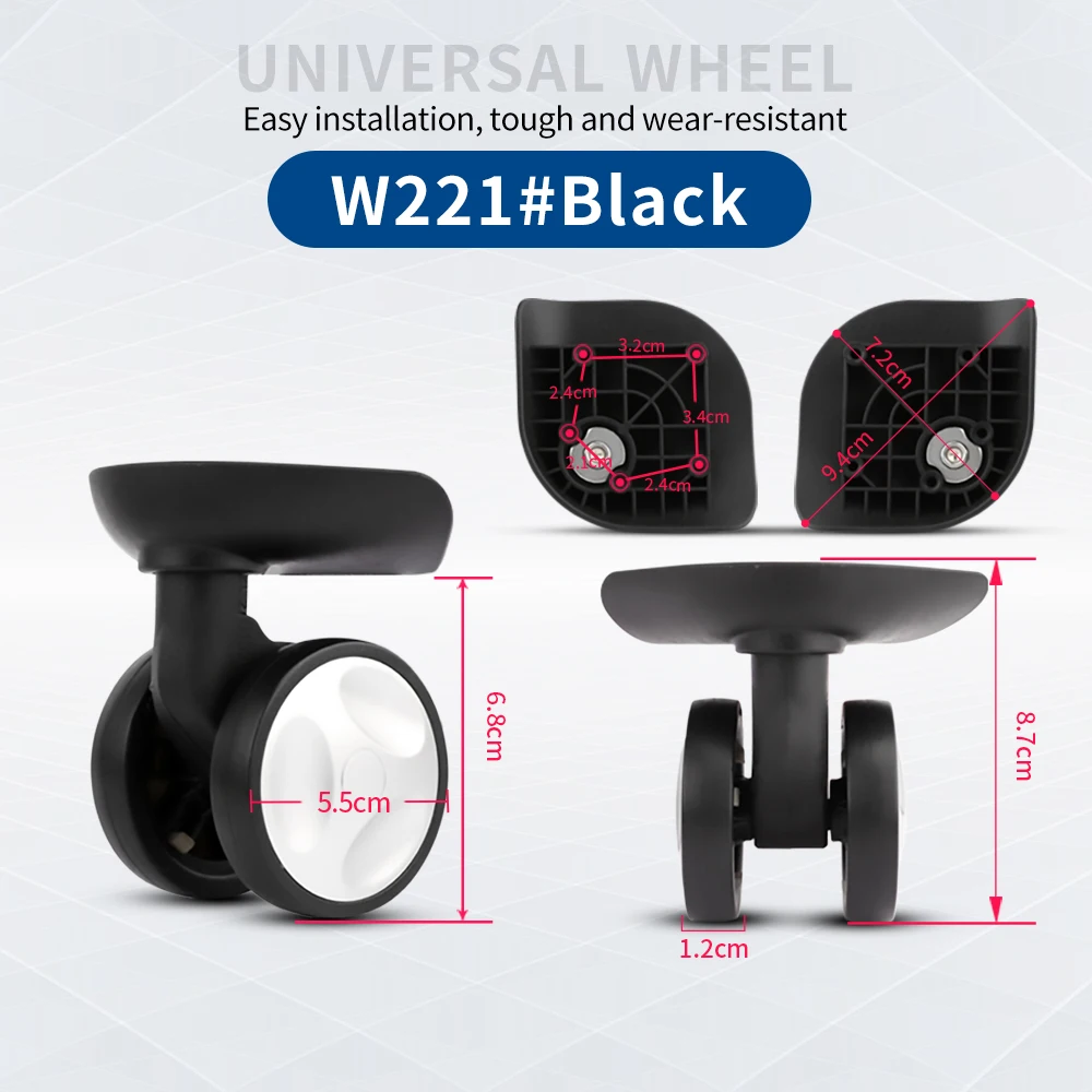 TANGYIPIN W221 Luggage wheels repair accessories suitcase trolley case universal wheel pulleys password box replacement casters