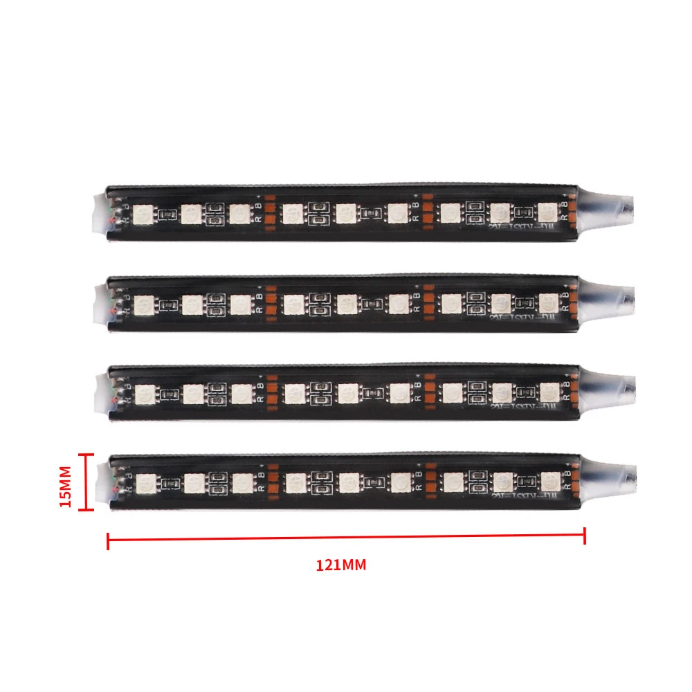 4 шт. автомобиль RGB светодиодный полосы Светильник Универсальный Беспроводной