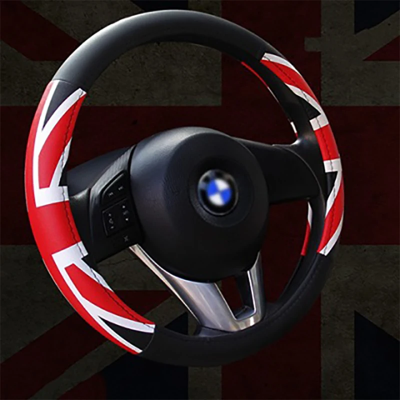 

Car Steering-wheel Cover Car-styling Anti-catch Holder Protor Sport Auto Steering Wheel Covers Anti-Slip PU Leather