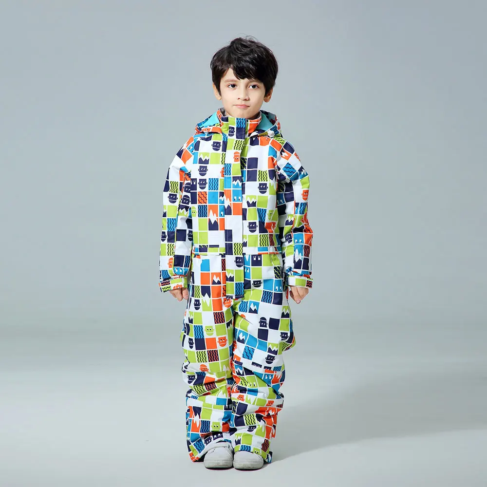 

2020 высококачественный детский лыжный костюм, супер теплый лыжный костюм для мальчиков, комплект из куртки и брюк, водонепроницаемая куртка ...