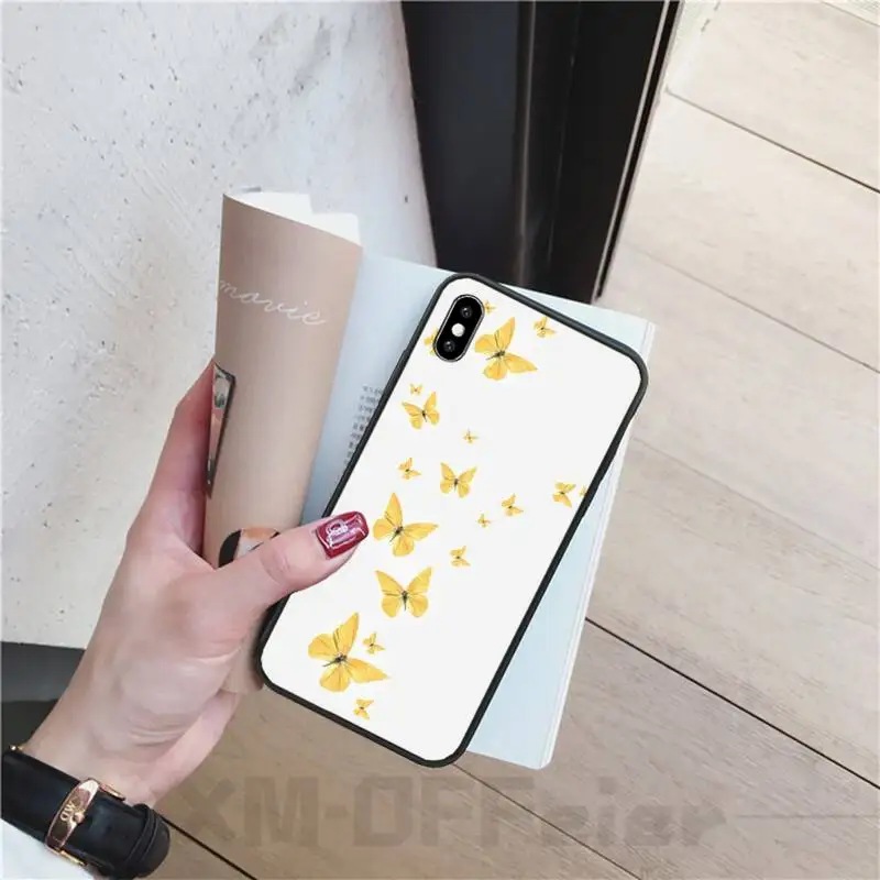 

Beautiful Butterfly Phone case funny cute soft silicone phone cover for iphone 11 se 2020 7 8 plus X XS XR cases