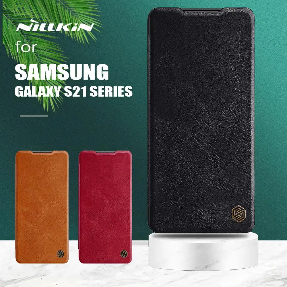 100% натуральный кожаный чехол NILLKIN для Samsung Galaxy S21 + S20 Plus Note 20 Ультра чехол-кошелек с