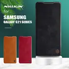100% натуральный кожаный чехол NILLKIN для Samsung Galaxy S21 + S20 Plus S20 Note 20 Ультра кожаный чехол-кошелек с откидной крышкой и держателем для карт