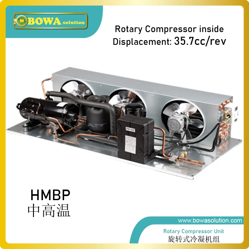 

1-3/4HP air cooled condensing unit with rotary compressor is built by professional calculations and manufacturing