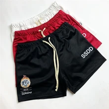 Summer Men Gym Mesh Quick Drying Shorts Fitness Exercise Beach Shorts Breathable Jogger Brand Casual Shorts 3 Color