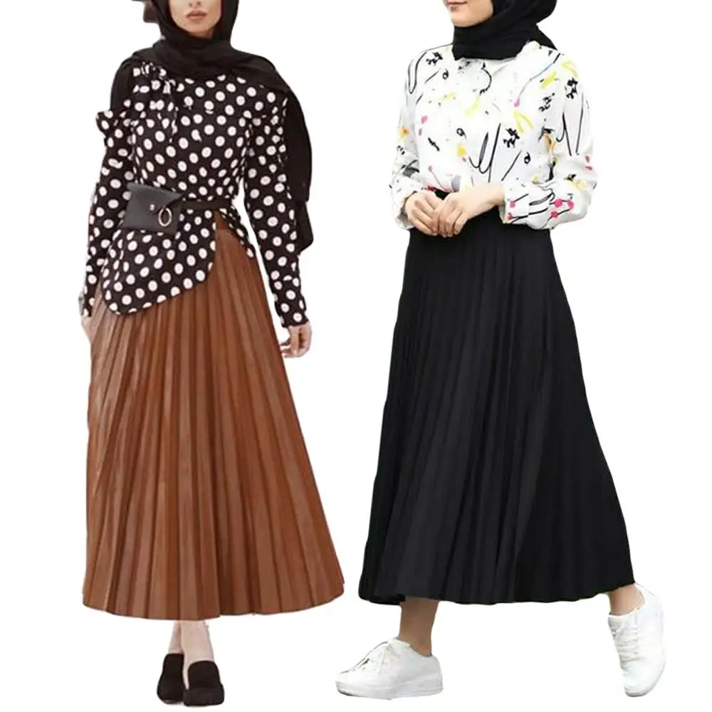 Женская юбка-трапеция с завышенной талией Повседневная плиссированная в