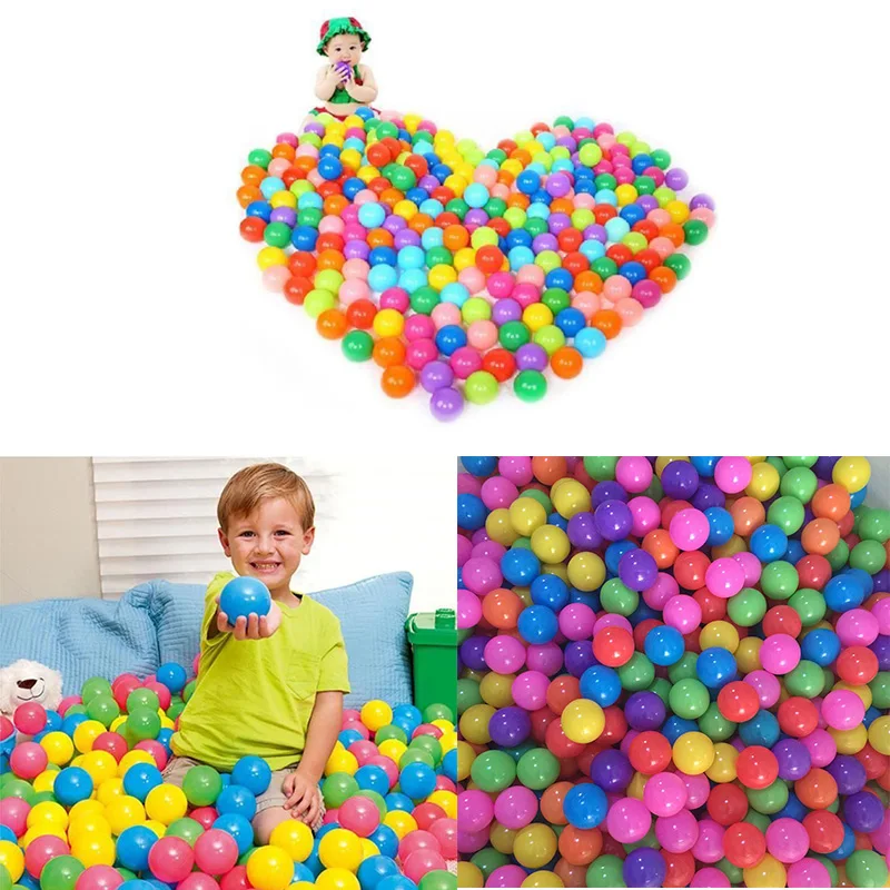 50/100 Pcs Fun Sports Colorful Oversized Eco-Friendly Soft Plastic Water Pool Ocean Wave Ball Outdoor Indoor Baby Funny Toys | Игрушки и