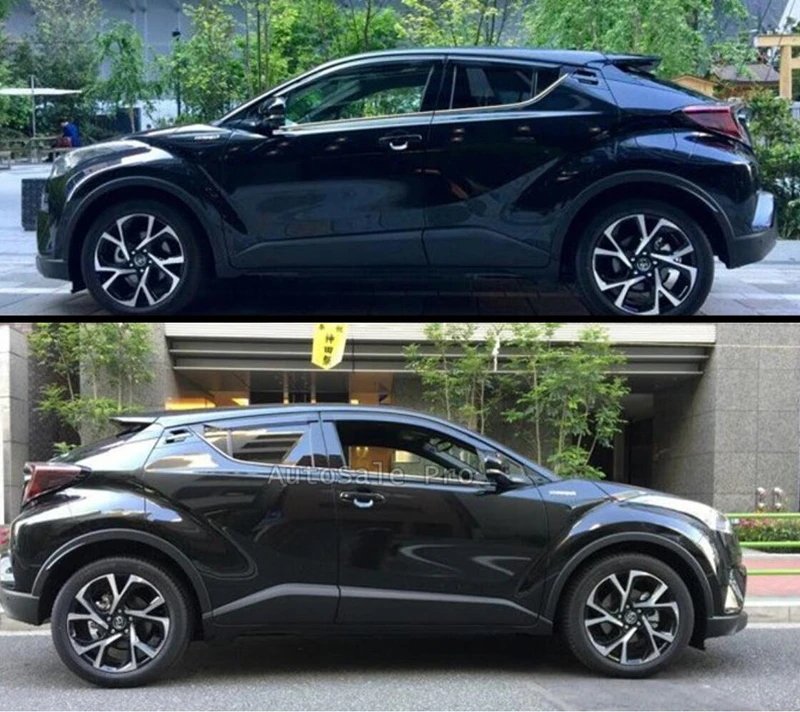 

Fit for Toyota C-HR 2016 2017 2018 Exterior Plastic Window Visor Vent Shades Rain Guard 4pcs car accessories