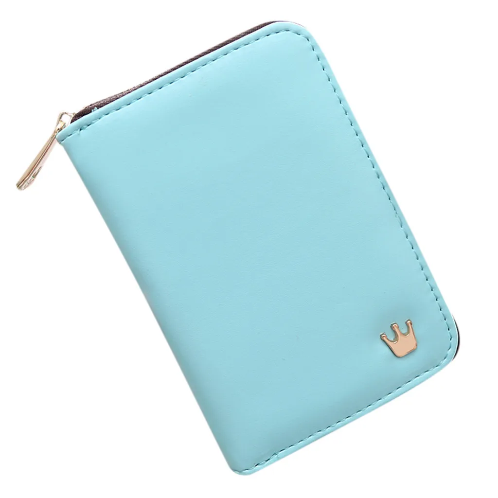 Кожаные кошельки с мультяшными животными женские маленькие застежкой милые