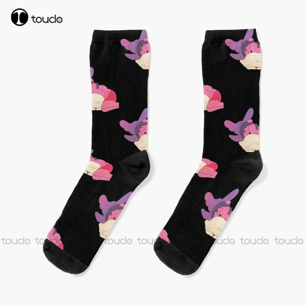 

Midnight Gospel Sleeping Clancy And Dog Socks Red Socks Personalized Custom Unisex Adult Teen Youth Socks 360° Digital Print