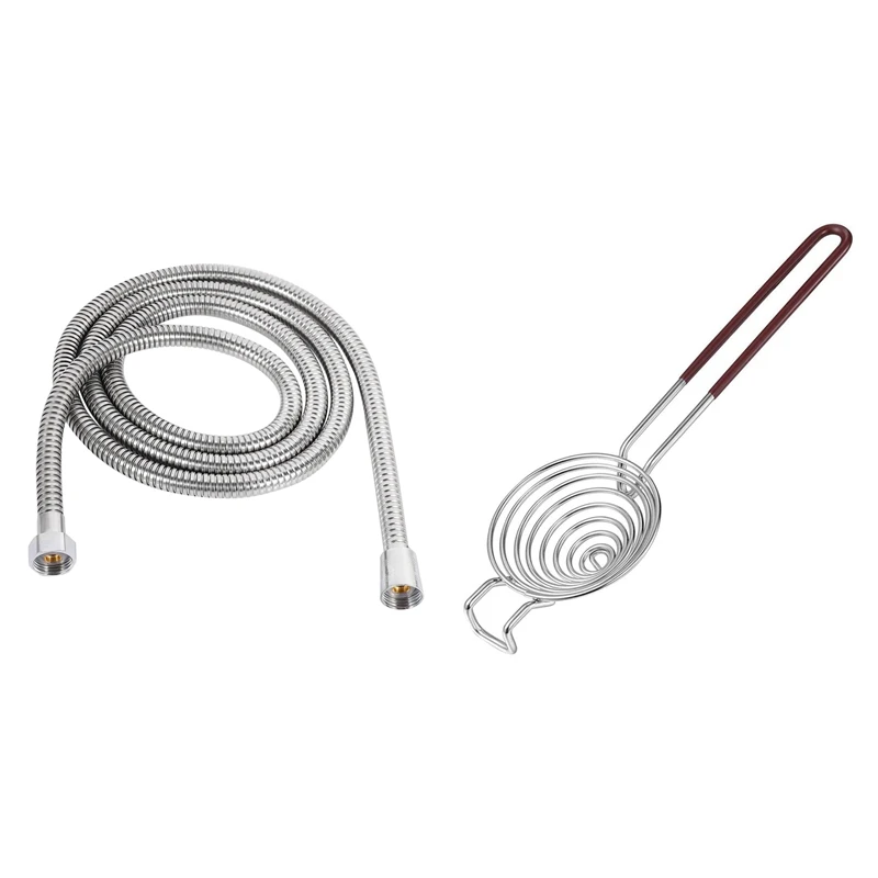 

1x 2M Long Stainless Steel Flexible Replace Handheld Shower Head Hose & 2x Separator Egg White and Egg Yolk Filter