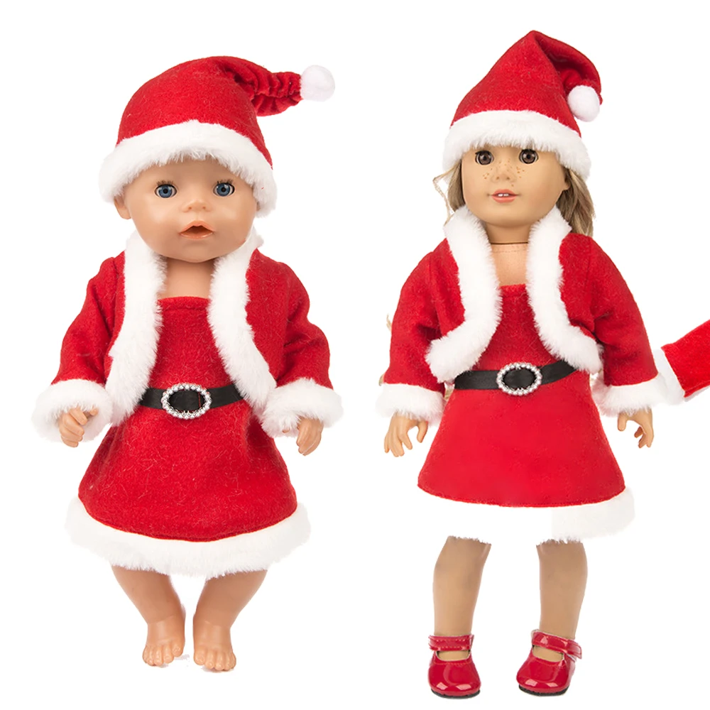 3pcs/lot Christmas Doll Clothes Fit For born baby 43cm Accessories 17inch | Игрушки и хобби