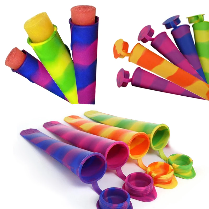 1 шт. разные цвета DIY силиконовая форма для льда Поп производитель трубка лоток