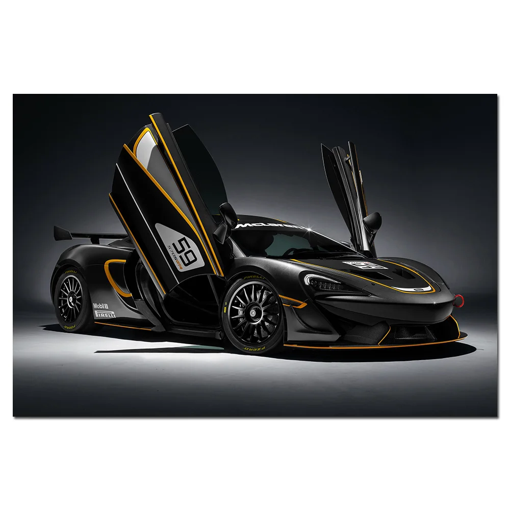 Mclaren 570S GT4 спортивный автомобиль, постер, печать для домашнего декора, настенное искусство, фотография автомобиля для гостиной Mclaren 570S GT4 спортивный автомобиль, постер, печать для домашнего декора, настенное искусство, фотография автомобиля для гостиной