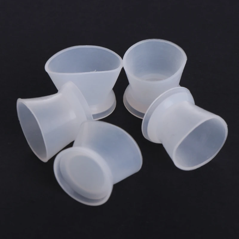 

69HB 5 Pcs Silicone Cup Tattoo Ink Color Pigment Makeup Permanent Cosmetic Mold