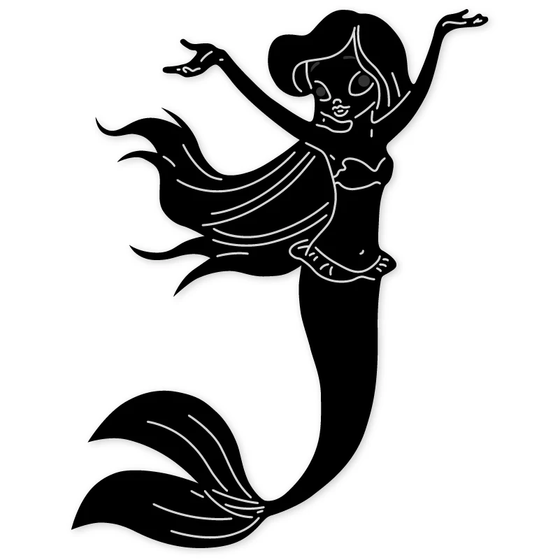 Морская Русалка рождественские металлические режущие штампы трафареты для DIY