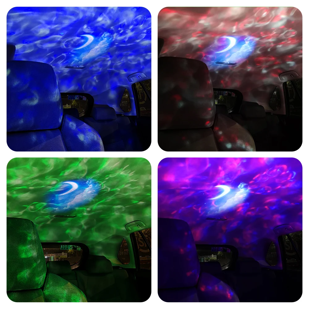 

Starry Sky Projector Galaxy LED Night Light Moon Cloud Night Lamp Ocean Wave Music Mood Remote Control for Christmas gift Car