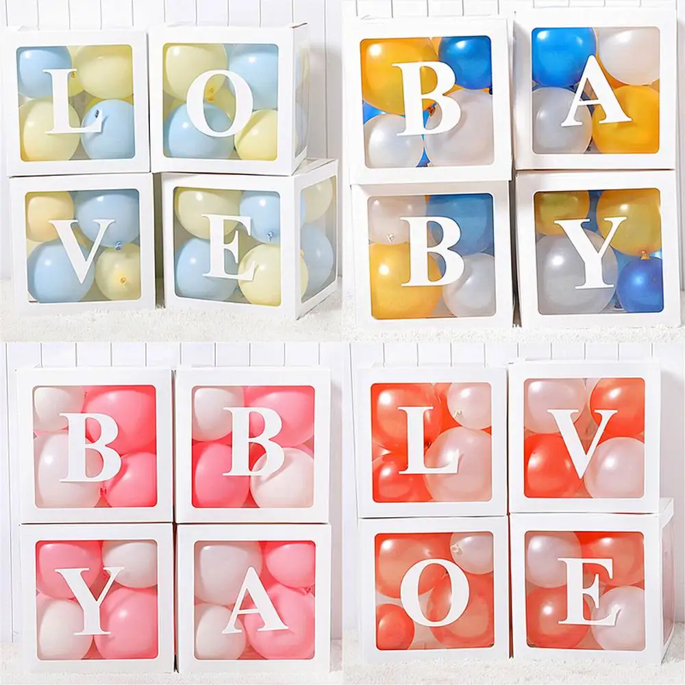 

Transparent Name Box Wedding Balloon 1st Birthday Party Decoration Kids Birthday Balloons Latex Macaron Balloon Baby Shower