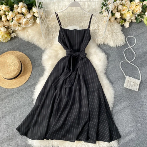 

2020 new fashion women's clothing Spaghetti Strap women dress Sleeveless Knee-Length