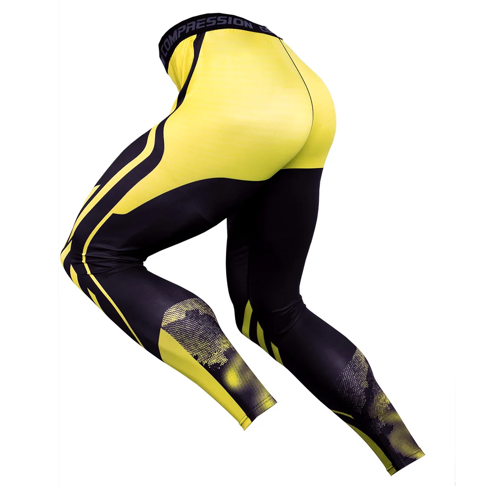 Спортивные Леггинсы для бега мужские компрессионные быстросохнущие