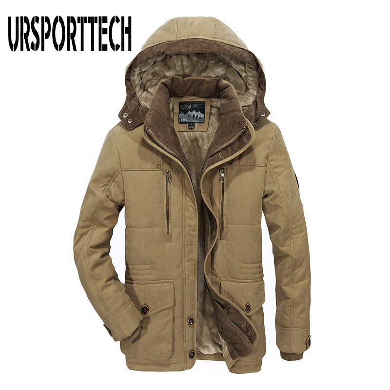 Men Parka Winter Jacket Men 2020 New Fashion Brand Fleece Thicken Warm Coat Windproof Casual Hooded Military Parka Plus Size 7XL