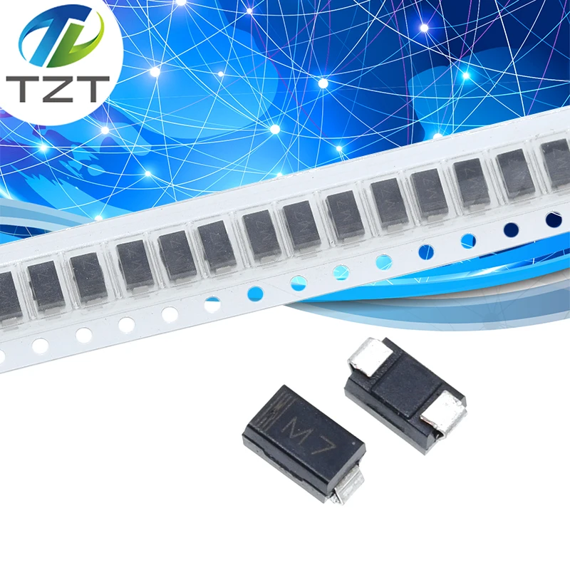 100 шт. SMD 1N4007 IN4007 выпрямительный диод 1A 1000V M7 4007 DO 41|diode 1a|rectifier diodein4007 rectifier diode |