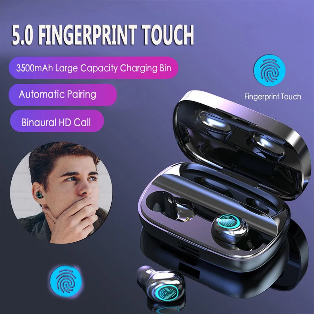 Blueteeth 5 0 гарнитура Беспроводные спортивные наушники игровая зарядка-бокс Bluetooth