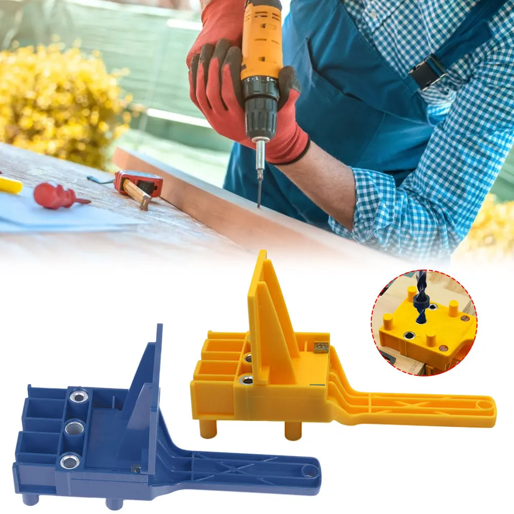 

Woodworking Hand Tools Quick Carpenter Locator Doweling Jig Handheld Hole Jig Kit Drill Hole Puncher for Wood Dowel Joints