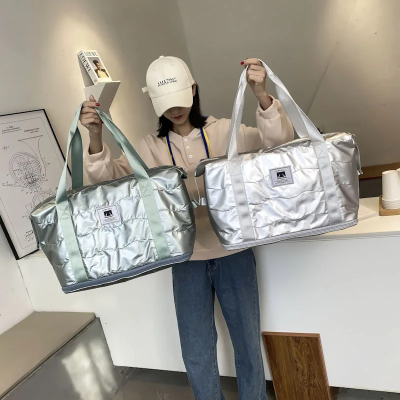 Space Cotton Travel Bag Adjustable Fashion Cabin Tote Bag Handbag Carry On Suitcase Waterproof Fitness Shoulder Bag Luggage Bags