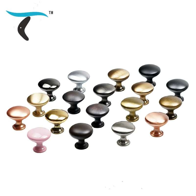 Яркая хромированная круглая ручка для мебели с одним отверстием простая ящика