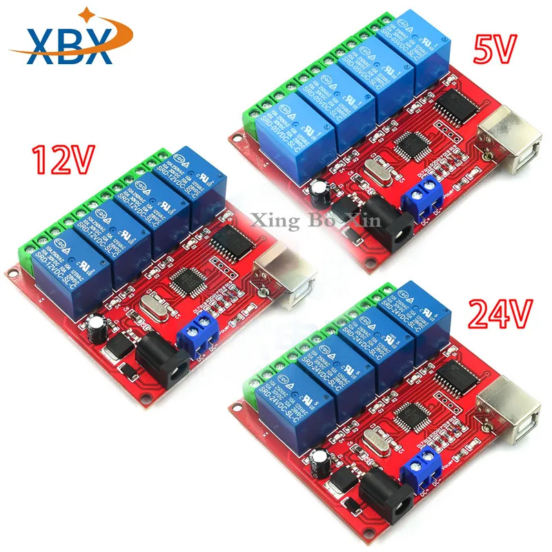 2/4/8 канальный релейный модуль компьютера USB переключатель управления ПК