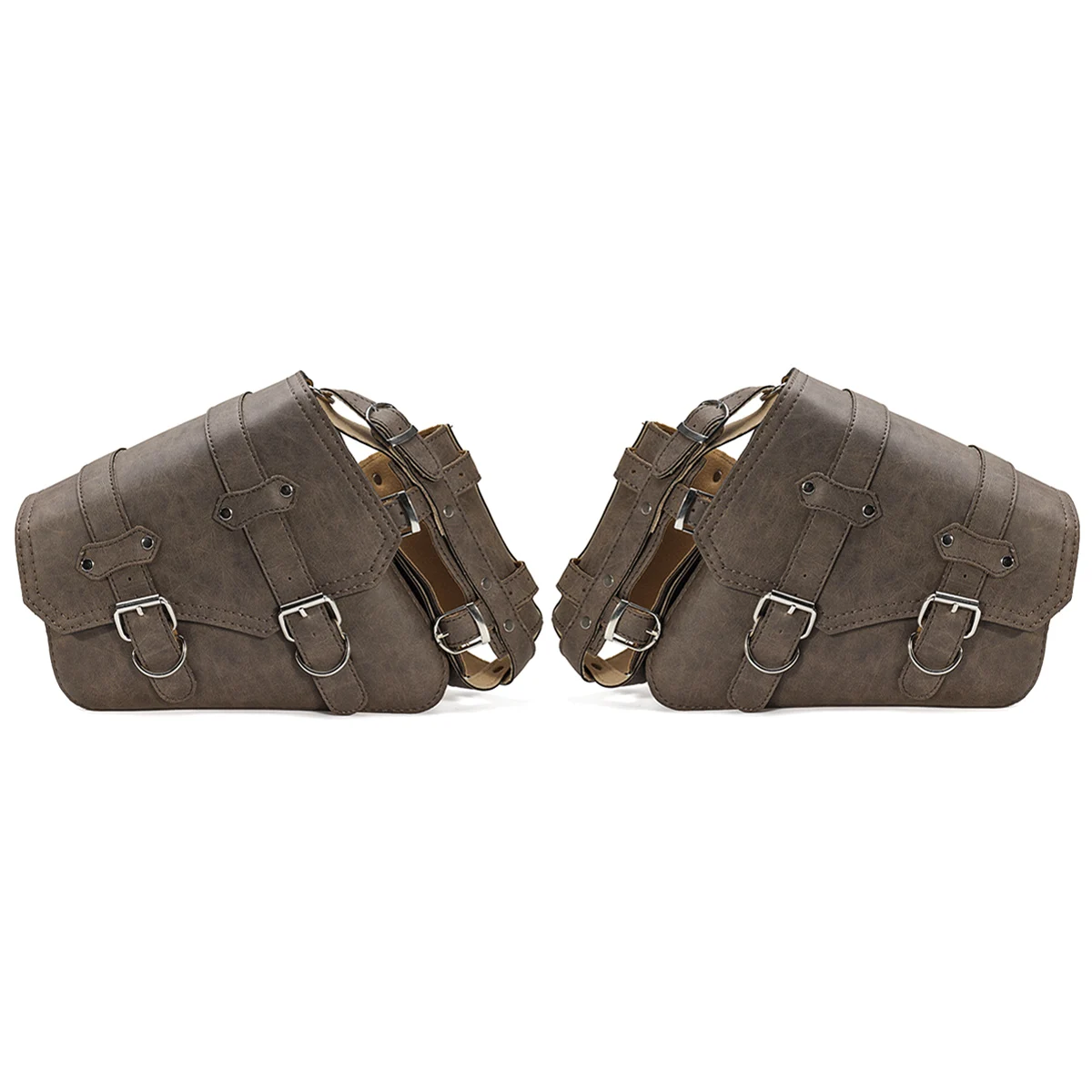 Comprar Alforja Universal De Cuero PU Para Motocicleta, Herramienta Marrón, Bolsa Para SILLÍN De Equipaje, Para Honda/Yamaha/Suzuki