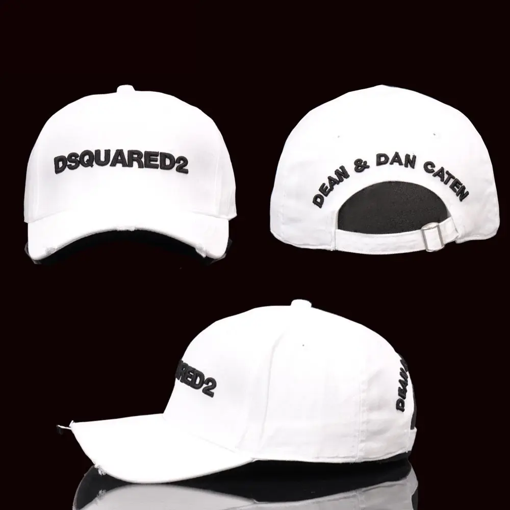 

Мужская вышитая стандартная бейсболка из хлопка DSQUARED2 стиль хип-хоп унисекс