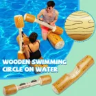 4 шт.компл. Надувное плавающее кольцо с деревянной текстурой для семьи, взрослых, детей, забавная игрушка для водного сражения, аксессуары для бассейна