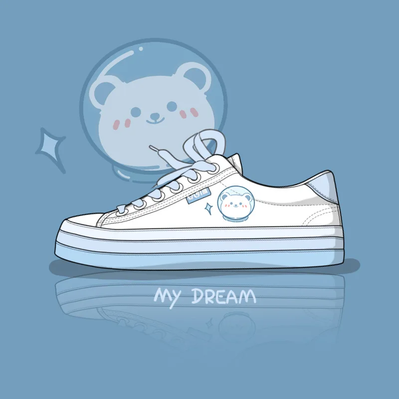 Кеды женские с мультяшным принтом мягкие холщовые кроссовки для студенток