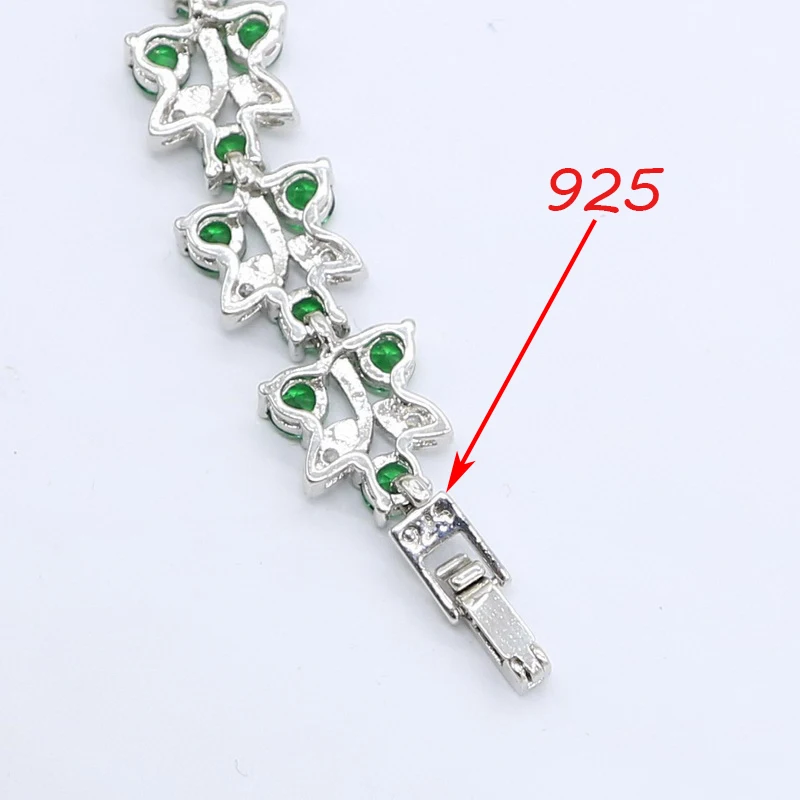 Зеленый черный полудрагоценное ожерелье для женщин Свадьба серебряный цвет