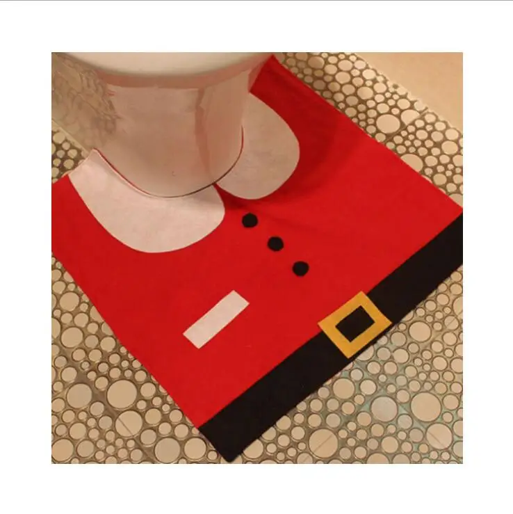 

Christmas toilet set Christmas toilet three-piece set